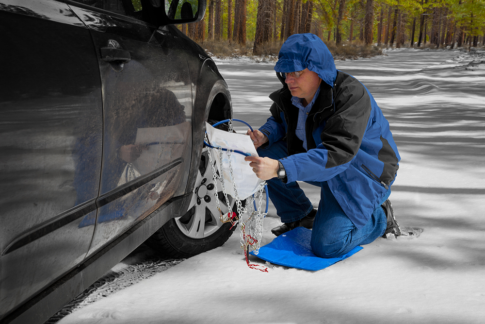 Tire chain tips help you navigate the snowy road