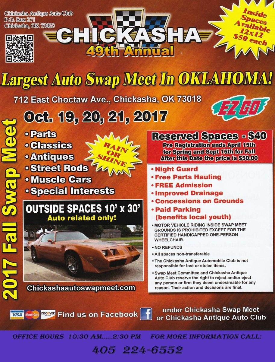 Chickasha Swap Meet49th Annual Largest Auto Swap Meet In Oklahoma
